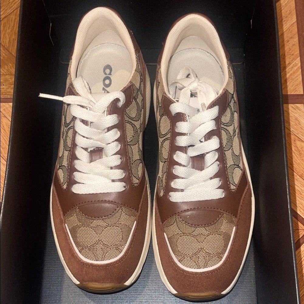 Coach Brown and Tan Sneakers